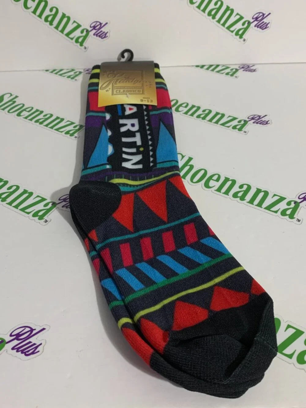 Headgear Classics Socks Martin Lawrence Tribal Crew Black Red Mens Size 9 - 13